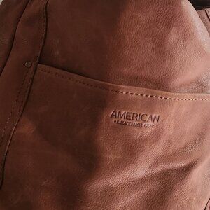 American *Leather* Hobo Style Bag, Medium Size, Brown